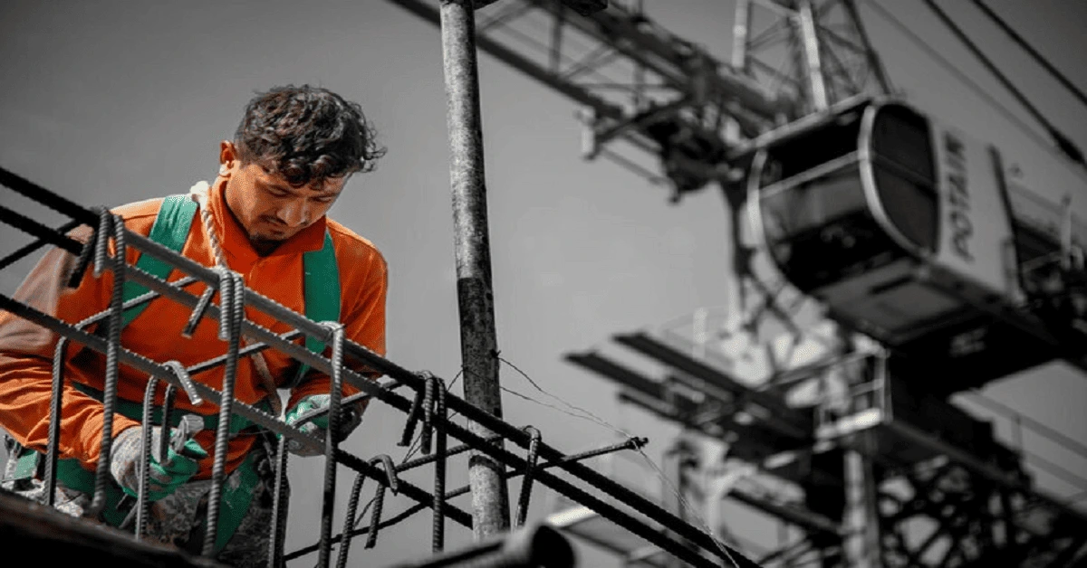 Modern urban construction highlighting structural resilience and sustainability