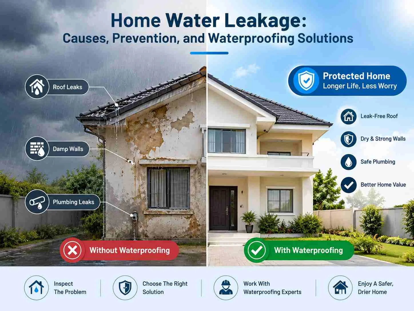 Home Water Leakage Causes, Prevention, and Waterproofing Solutions
